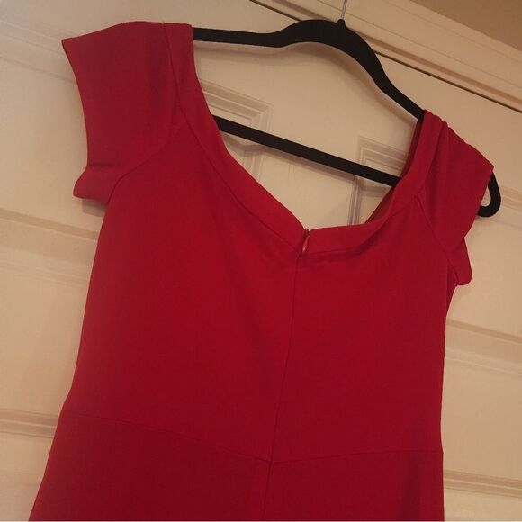 David Meister red short sleeve formal/prom maxi dress Size 8 - Picture 6 of 8